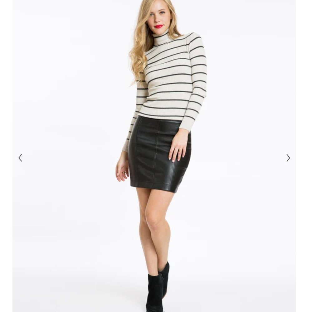 Marine Layer Lolo Leather Mini Skirt | sz S